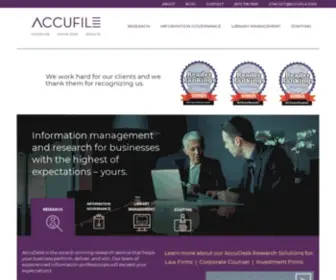 Accufile.com(Information Governance and Legal Research Services) Screenshot