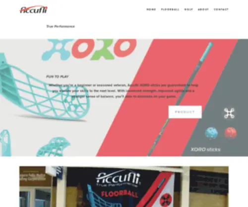 Accufli.com(The best floorball sticks) Screenshot