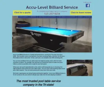 Acculevelbilliards.com(Accu-Level) Screenshot