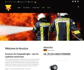 Acculux.eu(AccuLux Akku Lampen & Handlampen: Handscheinwerfer günstig kaufen) Screenshot