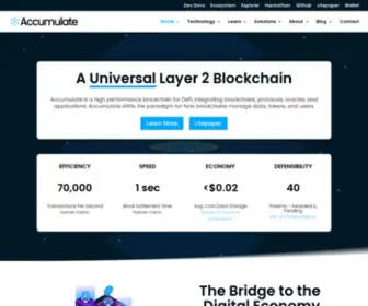 Accumulatenetwork.io(A Universal Layer 2 Blockchain) Screenshot