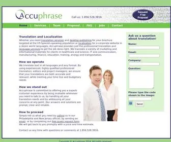 Accuphrase.com(Translation Services) Screenshot