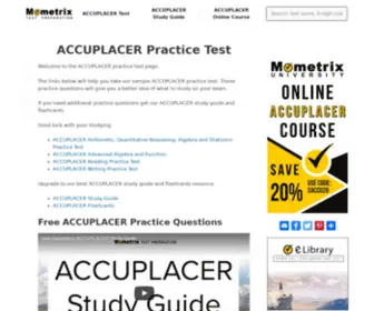 Accuplacerpractice.com(ACCUPLACER Practice TestACCUPLACER Test Questions) Screenshot