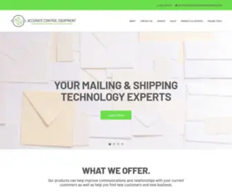 Accuratecontrolequipment.com(Your Mailing & Shipping Technology Experts) Screenshot