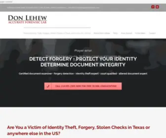 Accurateforensiclab.com(Detect Identity Theft) Screenshot