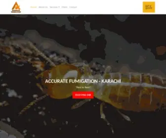 Accuratefumigation.com(Accurate Fumigation & Pest Control Karachi) Screenshot