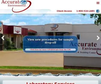 Accuratelabs.com(Accurate Environmental) Screenshot