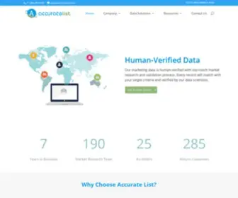 Accuratelist.com(Our business email list) Screenshot