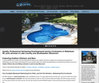 Accuratepoolspas.com(Accurate Pool and Spas Watertown Wisconsin) Screenshot