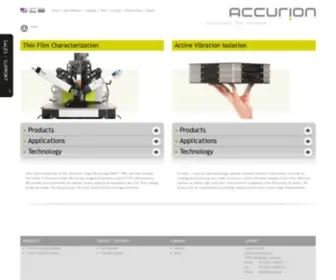 Accurion.com(Active Vibration Isolation) Screenshot