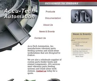 Accutechautomation.com(Midwest Vibratory Parts Feeding System Manufacturer) Screenshot