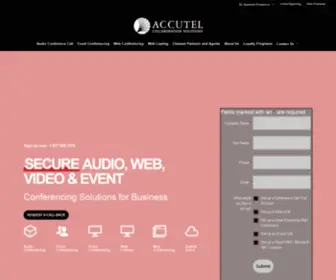 Accutel.com(Audio, Video, Web, Event Conferencing Services) Screenshot