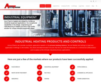 Accutherm.com(Industrial Heating Products and Controls) Screenshot