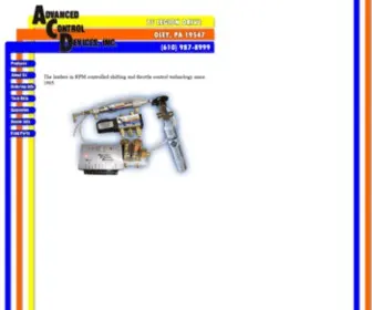 ACDdragparts.com(Advanced Control Devices) Screenshot