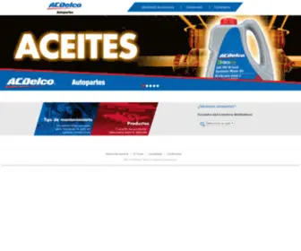 ACDelcocentroamerica.com(ACDelco Autopartes Centroamérica) Screenshot