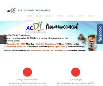 ACDicoop.com(ACDI Multipurpose Cooperative) Screenshot