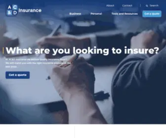 ACDinsurance.com(Business, Home, Auto and Travel Insurance in North Vancouver) Screenshot