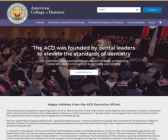 ACD.org(American College of Dentists) Screenshot