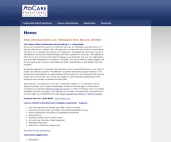 Ace-Adcare.org(Addiction Continuing Education) Screenshot