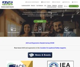 Ace-Ergocanada.ca(The Association of Canadian Ergonomists) Screenshot