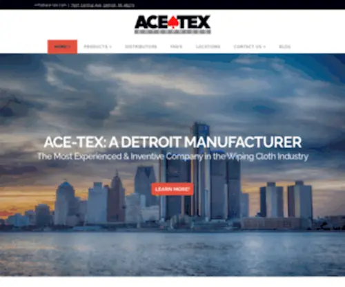Ace-Tex.com(Static Reducing Wipers) Screenshot