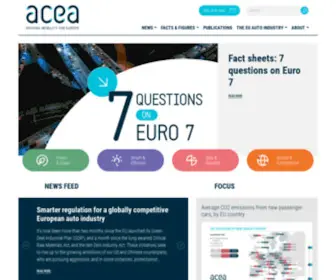 Acea.auto(The European Automobile Manufacturers’ Association (ACEA)) Screenshot