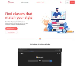 Aceacademy.lk(Find Classes That Match Your Style) Screenshot
