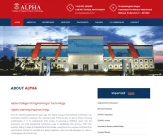 Aceatech.com(ALPHA COLLEGE OF ENGINEERING AND TECHNOLOGY) Screenshot