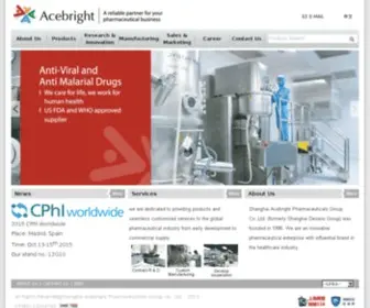 Acebright.com(Shanghai Acebright Pharmaceuticals Group Co) Screenshot