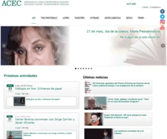 Acec-WEB.org(Asociaci髇 Colegial de Escritores de Catalu馻) Screenshot