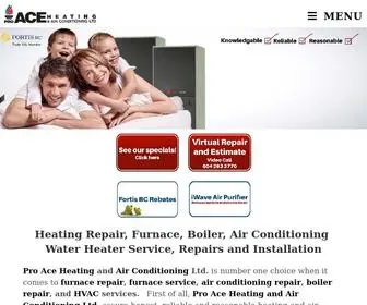 Acecare.ca(Pro Ace Heating Repair) Screenshot