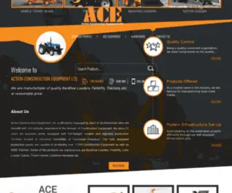 Acecrane.in(ACE Backhoe Loaders Manufacturer) Screenshot