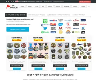 Acecustom.com(We specialize in custom logo products made of metal) Screenshot