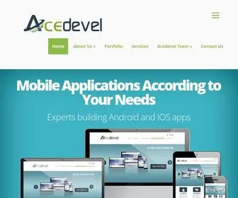 Acedevel.com(Specialists working on your Web and Mobile Applications) Screenshot