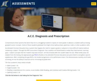 Acediagnostictest.com(A.C.E) Screenshot