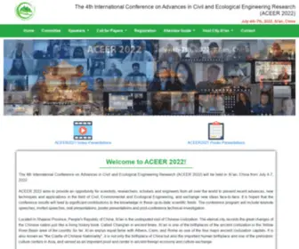 Aceerconf.org(土木与生态工程研究进展国际会议) Screenshot