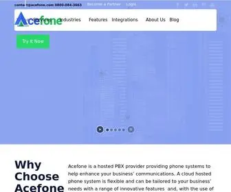 Acefone.com(Hosted Phone System & Contact Centre Services) Screenshot