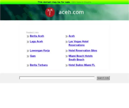 Aceh.com(The Leading Indonesia Site on the Net) Screenshot