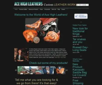 Acehighleathers.com(Custom leather work for motorcycle) Screenshot