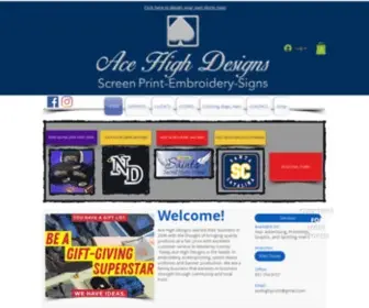 Acehighprints.com(ACE HIGH DESIGNS) Screenshot