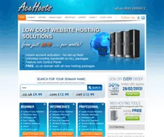 Acehosts.co.uk(Acehosts) Screenshot