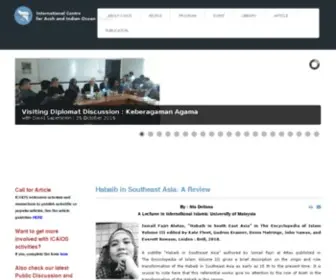 Acehresearch.org(International Centre for Aceh and Indian Ocean Studies) Screenshot