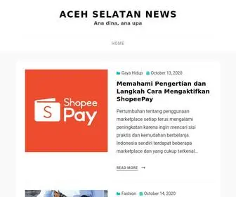 Acehselatannews.com(Aceh Selatan News) Screenshot