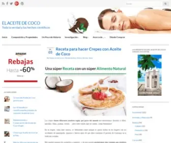 Aceitedecoco.org(Toda la información sobre el Aceite de Coco) Screenshot