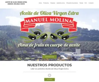 Aceitesmanuelmolina.com(Aceite de Oliva Virgen Extra) Screenshot