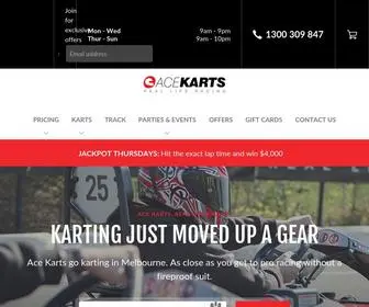 Acekarts.com.au(Go Karting Melbourne) Screenshot