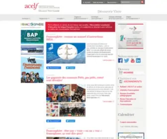 Acelf.ca(Association canadienne d'éducation de langue française) Screenshot