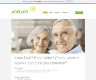 Acelixir.co(Acelixir Cure for Osteo arthritis) Screenshot