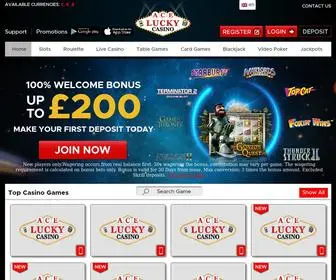 Aceluckycasino.com(Online Slots Games) Screenshot