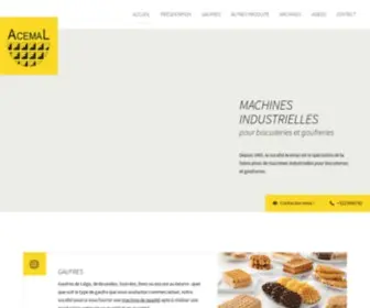 Acemal.com(Fabriquant de machines industrielles pour biscuiteries et gaufreries) Screenshot